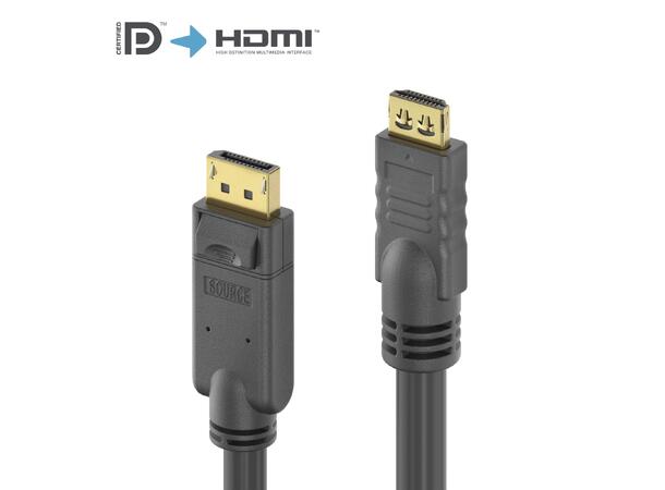 DisplayPort til HDMI kabel 4K 1m PureLink, PureInstall sort 